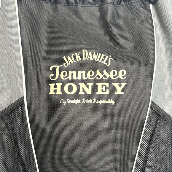 Jack Daniels Tennessee Honey Whiskey Drawstring Bag, Cinch Bag, Backpack ~ Black - Picture 5 of 10